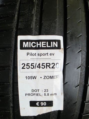 255/45r20 105W Extra load. Michelin Pilot Sport(EV), Ophalen, Gebruikt, 255 mm, Band(en)