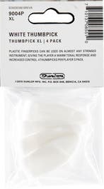 Jim Dunlop rechtshandige wit duimplectrum extra large 4-pack, Ophalen of Verzenden, Nieuw, Banjo