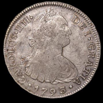 Spanje. Carlos IV. 8 Reales 1793 - Lima IJ (Zonder