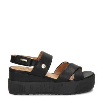 Mustang sleehak voor dames in het Zwart, Verzenden, Zwart, Nieuw, Sandalen of Muiltjes