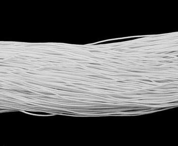 27 meter Rond elastisch koord met stoffen coating 1 mm – w, Ophalen of Verzenden, Nieuw, Draad