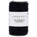 Katia Concept 50 Mohair Shades - 10 zwart - Mohair Garen, Hobby en Vrije tijd, Breien en Haken, Ophalen of Verzenden, Nieuw