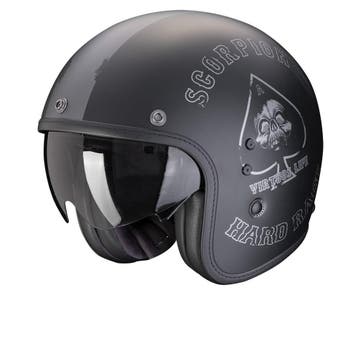 Scorpion Belfast Evo Spade Matt Zwart Zilver Jethelm, Jethelm, Nieuw met kaartje, Overige merken, Heren
