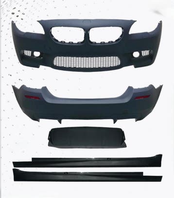 BMW F10 M5 Look Bodykit Set – 4 Uitlaat + Sideskirts, Nieuw, Voor, BMW, Bumper