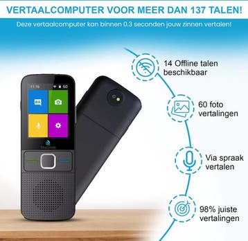 TibaGoods - Vertaalcomputer - Vertaal Apparaat - Zwart -, Ophalen of Verzenden, Zo goed als nieuw