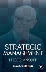Strategic Management 9780230525481 H Igor Ansoff, Verzenden, Zo goed als nieuw, H Igor Ansoff