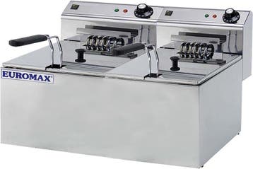 Euromax Professionele horeca friteuse dubbel 10 liter. Gesch, Verzenden, Nieuw in verpakking