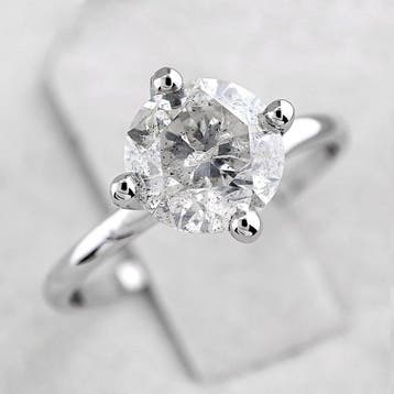 Zonder minimumprijs - Ring - 14 karaat Witgoud - 1.51ct. tw., Nieuw