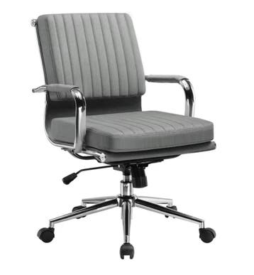 Ergonomische Bureaustoel Verstelbaar - Wit of Grijs Teddy, Verzenden, Nieuw, Ergonomisch, Grijs