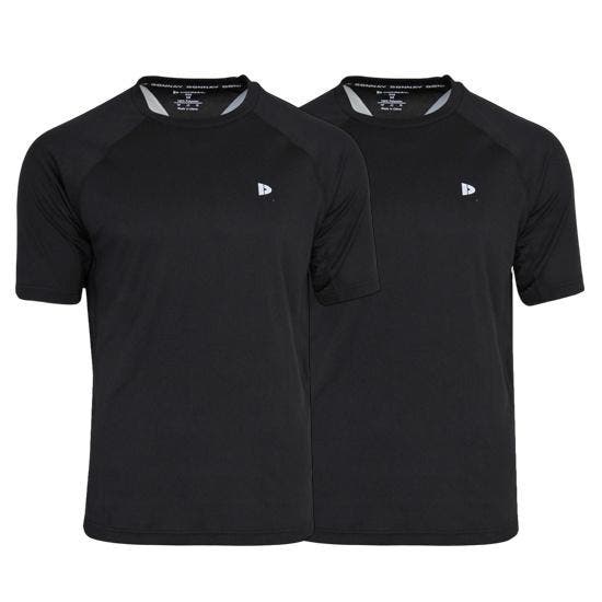 Donnay Donnay Heren - 2-Pack - Sport T-shirt André - Zwart, Kleding | Heren, T-shirts, Nieuw, Verzenden