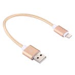 Oplader en Data USB Kabel voor iPhone iPad iPod 20cm. Goud, Verzenden, Nieuw, Dock of Kabel, Touch
