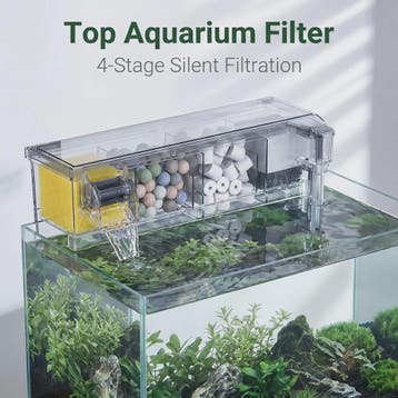 Transparante Acryl Hangfilter met Meerfasen Filtratie & Wate, Dieren en Toebehoren, Vissen | Aquaria en Toebehoren, Verzenden