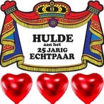 25-jarig jubileum set met buttons en folie ballonnen, Hobby en Vrije tijd, Feestartikelen, Verzenden, Nieuw, Versiering, Geboorte of Huwelijk