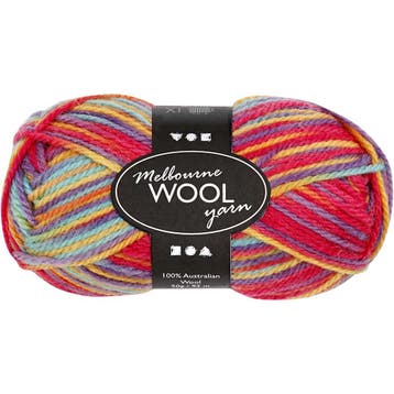 Melbourne wolgaren, L: 92 M, multicolour, 50 gr/ 1 bol, Nieuw
