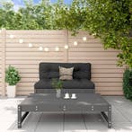 vidaXL 2-delige Loungeset massief grenenhout grijs, Verzenden, Nieuw, Loungeset