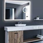 Badkamerspiegel met verlichting - Wandspiegel - 100x60 cm -, Verzenden, Zo goed als nieuw