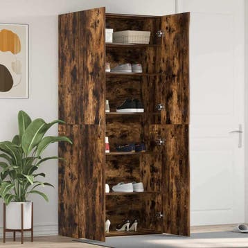 vidaXL Schoenenkast 80 x 35.5 x 180 cm Bewerkt hout, Verzenden, Nieuw
