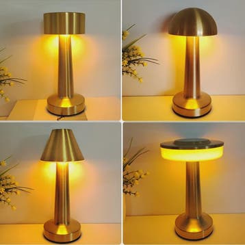 Retro Mushroom LED Tafellamp - Oplaadbaar, Dimbare Sfeerverl, Verzenden, Nieuw