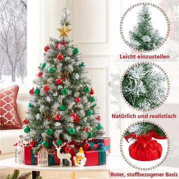 2dekans | Yaheetech Tafelkerstboom - Sneeuw – 48 x 48 x 90, Ophalen of Verzenden, Zo goed als nieuw