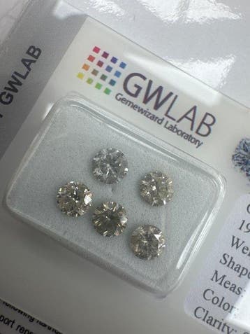 Zonder minimumprijs - 5 pcs Diamant (Natuurlijk gekleurd) -, Nieuw