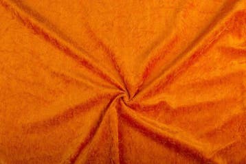Velours de panne donkeroranje, Hobby en Vrije tijd, Stoffen en Lappen, 120 cm of meer, Oranje, Ophalen of Verzenden, Polyester