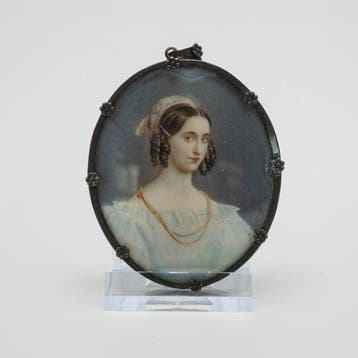Onbekende kunstenaar - Portret miniatuur, 19e-eeuw