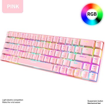 2dekans | ZIYOU LANG T8 RGB Mechanisch 68Keys gaming, Computers en Software, Toetsenborden, Ophalen of Verzenden, Zo goed als nieuw