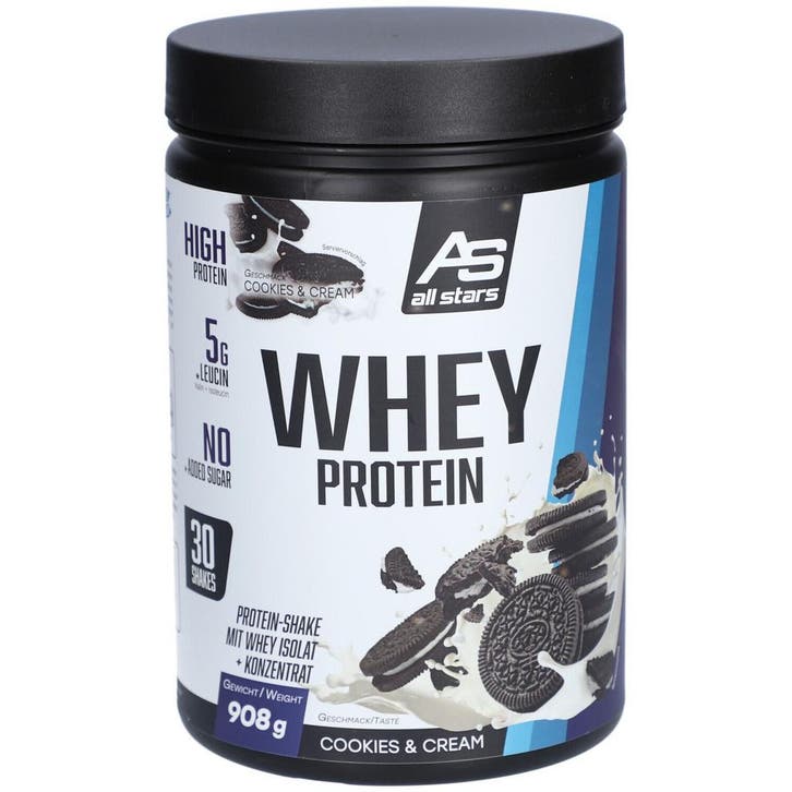 All stars whey protein cookies & cream 908g, Zakelijke goederen, Horeca | Food, Verzenden