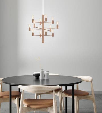 Herstal - Herstal Group - Plafondlamp - Manola 12 Roze Goud