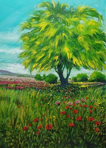Francesco Barone (1973) - Primavera in collina, Antiek en Kunst