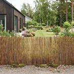 vidaXL Tuinhek Geë carboniseerd 300 x 90 cm Riet, Tuin en Terras, Verzenden, Nieuw