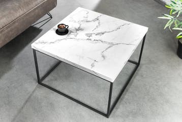 Moderne salontafel ARCHITECTURE 60cm wit marmeren design, Huis en Inrichting, Tafels | Salontafels, Ophalen of Verzenden, Nieuw