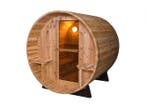 Barrelsauna 245 cm met veranda - Rustic Red Cedar, Tuin en Terras, Verzenden, Nieuw