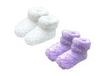 2 paar Meisjes Babysokken - One size - Wit-Paars, Verzenden, Nieuw