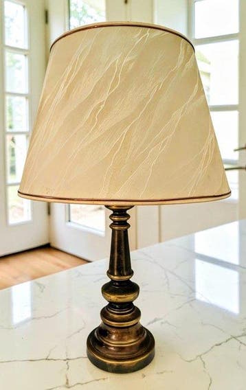 Tafellamp - Luxueuze Trophy Hollywood Regency Lamp - Koper