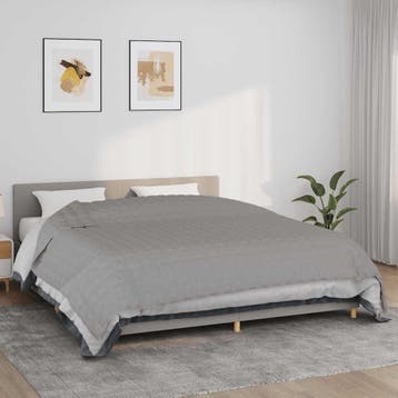 vidaXL Verzwaringsdeken 235x290 cm 11 kg stof grijs, Verzenden, Nieuw, Grijs