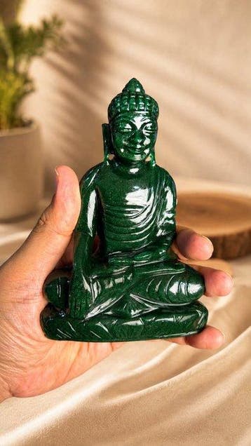 Beeld, NO Reserve ~ Big Genuine Indian Jade Carved Divine
