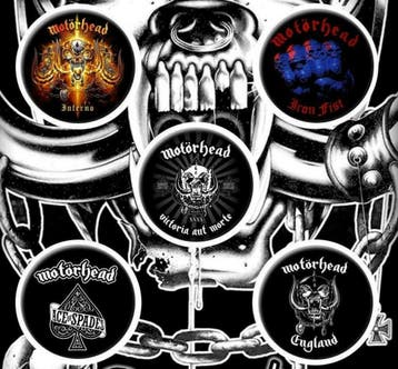 Motörhead button England 5-pack officiële merchandise, Ophalen of Verzenden, Nieuw, Kleding