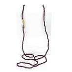 Antieke granaat ketting/sautoir met gouden slot, Gebruikt, Overige kleuren, Ophalen of Verzenden, Met edelsteen