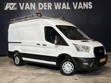 Ford Transit 2.0 TDCI 130pk L2H2 Inrichting Euro6 Airco | Om, Stof, Gebruikt, Wit, Dealer onderhouden