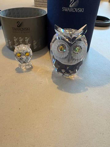 Swarovski - Figuur - Uilen (2) - Kristal