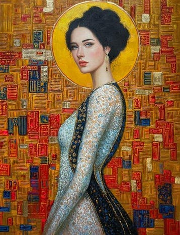 Andrea Fregi (1971) - Notturno in blu e oro, Antiek en Kunst