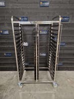 Regaalwagen | dubbel | 32 niveaus | bakkersnorm | 60 x 40 cm, Nieuw in verpakking, Transport en Opslag