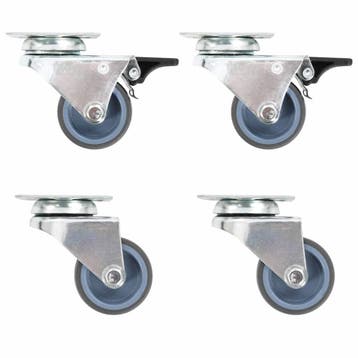 vidaXL Zwenkwielen dubbel 4 st 50 mm, Verzenden