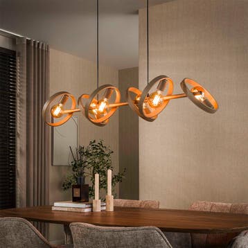*WOONWINKEL* Hanglamp Met Metalen Ringen, Huis en Inrichting, Lampen | Hanglampen, Verzenden, Nieuw