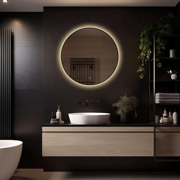 Loxa - Ronde Badkamerspiegel Ilona met Led 80cm, Huis en Inrichting, Woonaccessoires | Spiegels, Verzenden, Nieuw, Rond