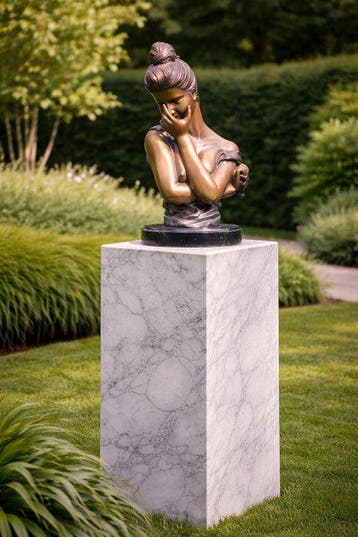 sculptuur, Groot bronzen beeld zeer vakkundig gemaakt - 64.5