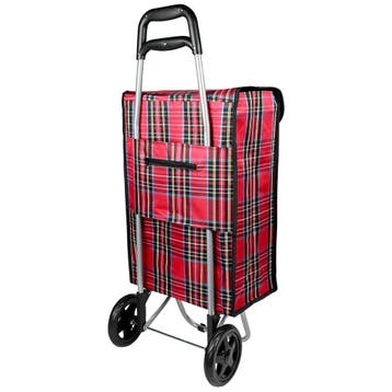 Benson Inklapbare boodschappentrolley - 40L - ruitjesprin..., Ophalen of Verzenden, Nieuw