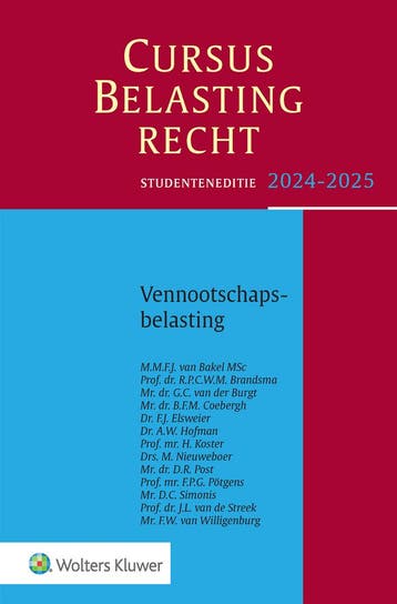Cursus belastingrecht 2024 2025 9789013175677, Verzenden, Zo goed als nieuw