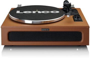 Platenspeler - Bluetooth - Met speakers - Bruin - Lenco - LS, Verzenden, Zo goed als nieuw